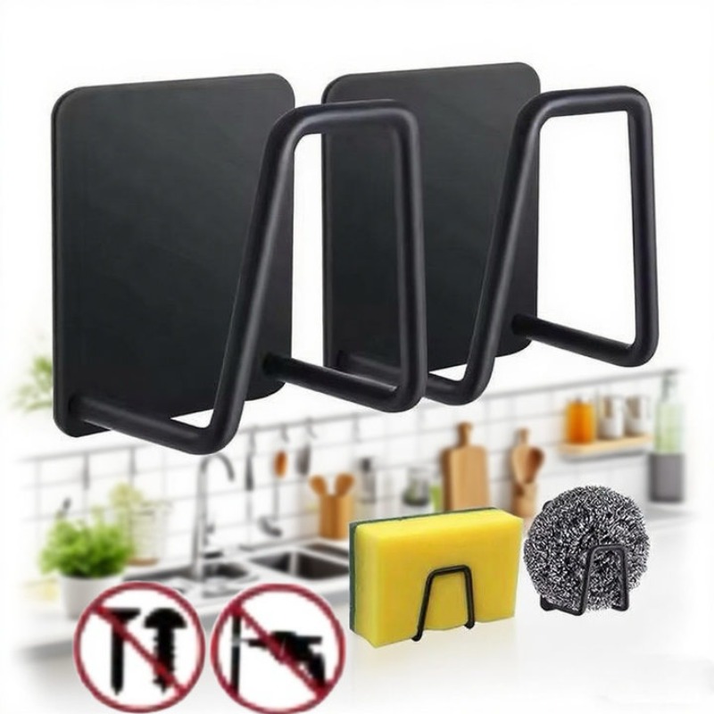 Home Improvement Kitchen - Kitchen Stainless Steel Sink Sponges Holder