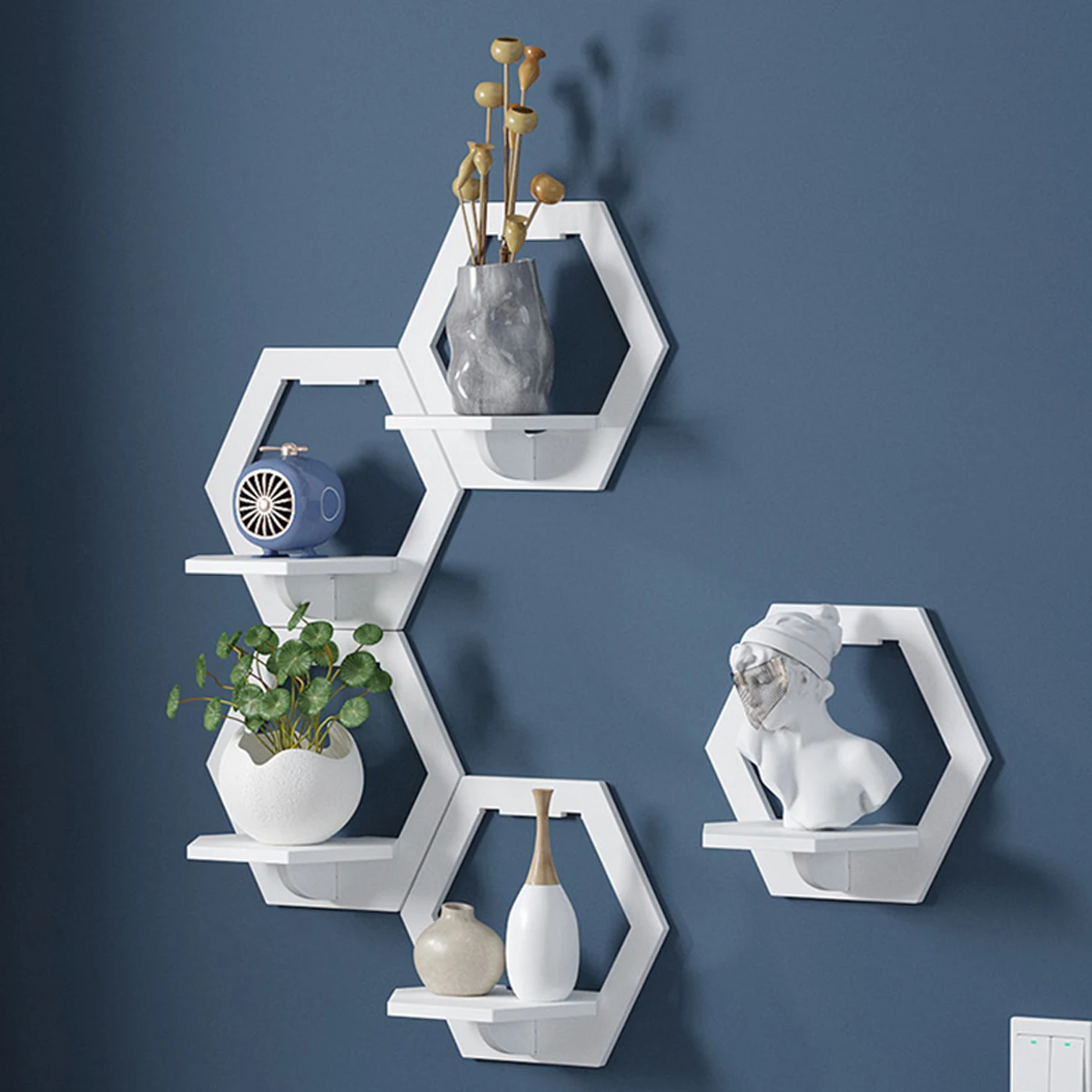 3Pcs Hexagon Wall Shelf Punch  - огляд і ціна Home Improvement Tv Show