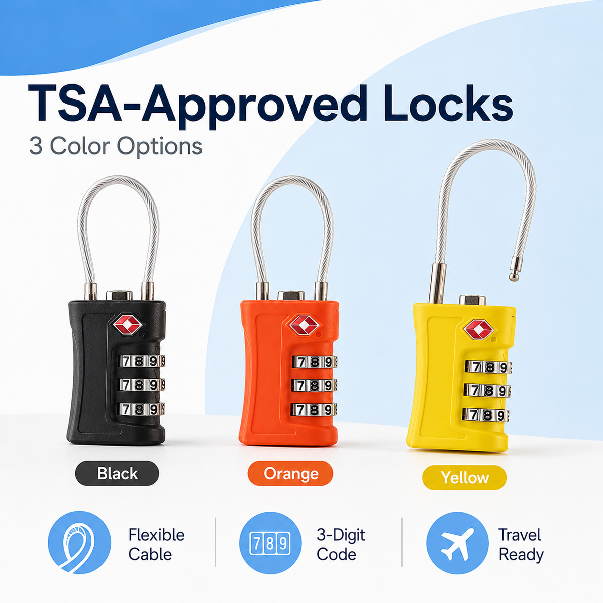 TSA Approved Luggage Lock 3 Di - огляд і ціна Home Improvement Hardware