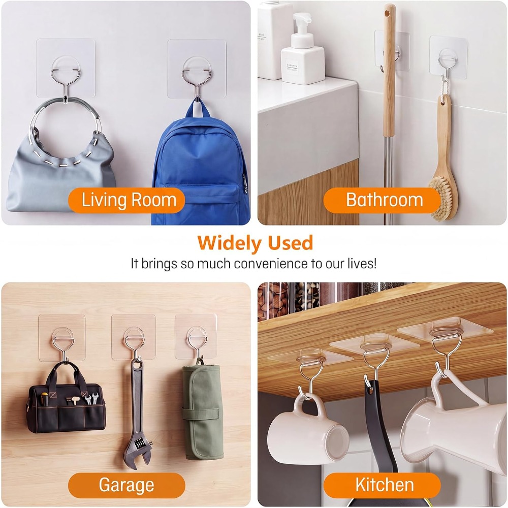 Heavy Duty Adhesive Wall Hooks - огляд і ціна Home Improvement Kitchen